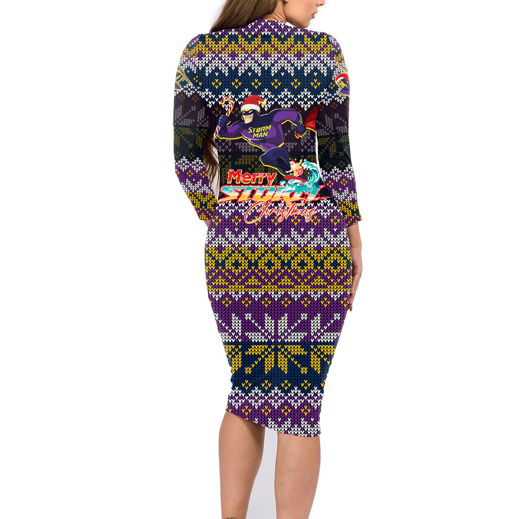 melbourne-storm-christmas-family-matching-long-sleeve-bodycon-dress-and-hawaiian-shirt-merrystorm-man