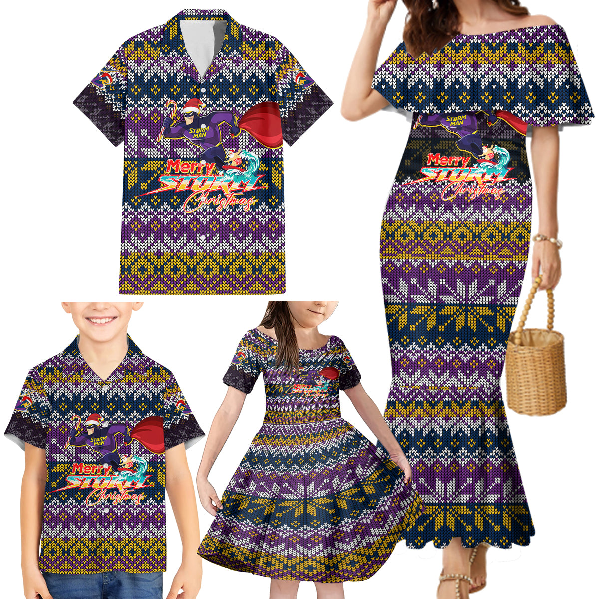 melbourne-storm-christmas-family-matching-mermaid-dress-and-hawaiian-shirt-merrystorm-man