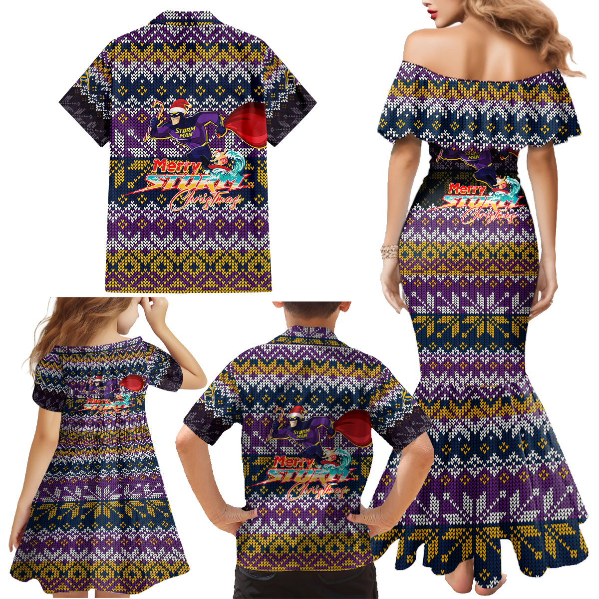 melbourne-storm-christmas-family-matching-mermaid-dress-and-hawaiian-shirt-merrystorm-man