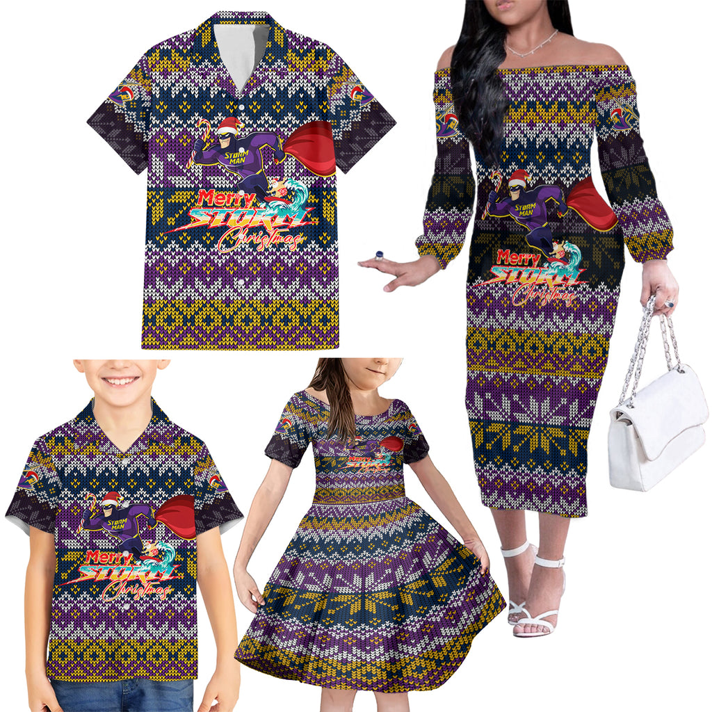 melbourne-storm-christmas-family-matching-off-shoulder-long-sleeve-dress-and-hawaiian-shirt-merrystorm-man