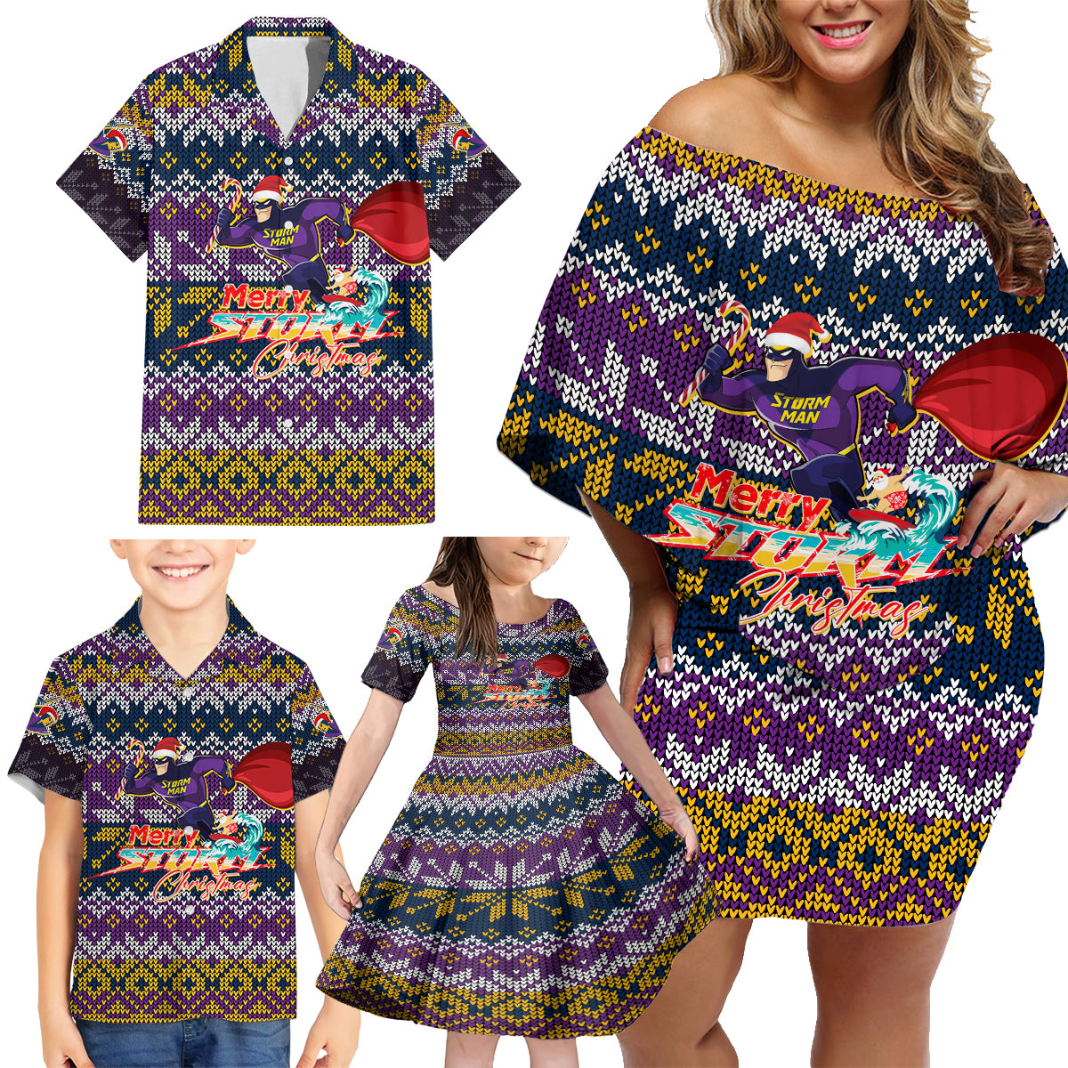 melbourne-storm-christmas-family-matching-off-shoulder-short-dress-and-hawaiian-shirt-merrystorm-man