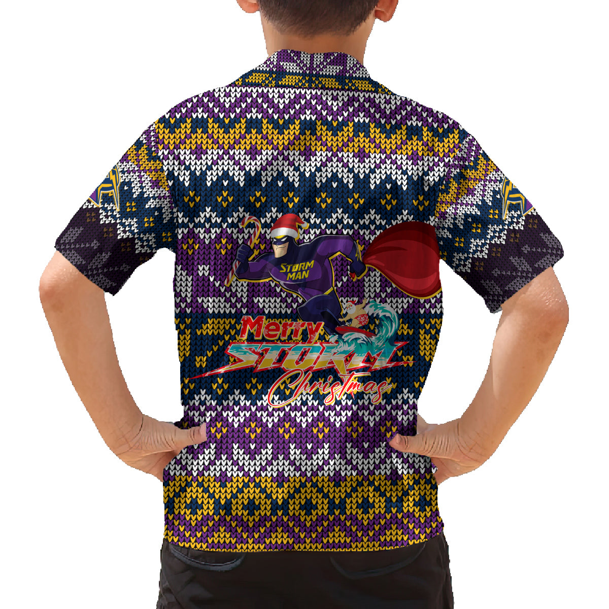 melbourne-storm-christmas-family-matching-off-shoulder-short-dress-and-hawaiian-shirt-merrystorm-man