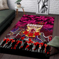 Broncos ANZAC Day Area Rug Australian Army - Lest We Forget