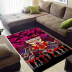 Broncos ANZAC Day Area Rug Australian Army - Lest We Forget