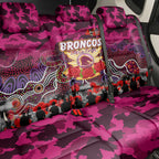 Broncos ANZAC Day Back Car Seat Cover Australian Army - Lest We Forget