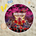 Broncos ANZAC Day Beach Blanket Australian Army - Lest We Forget