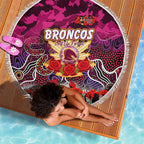 Broncos ANZAC Day Beach Blanket Australian Army - Lest We Forget