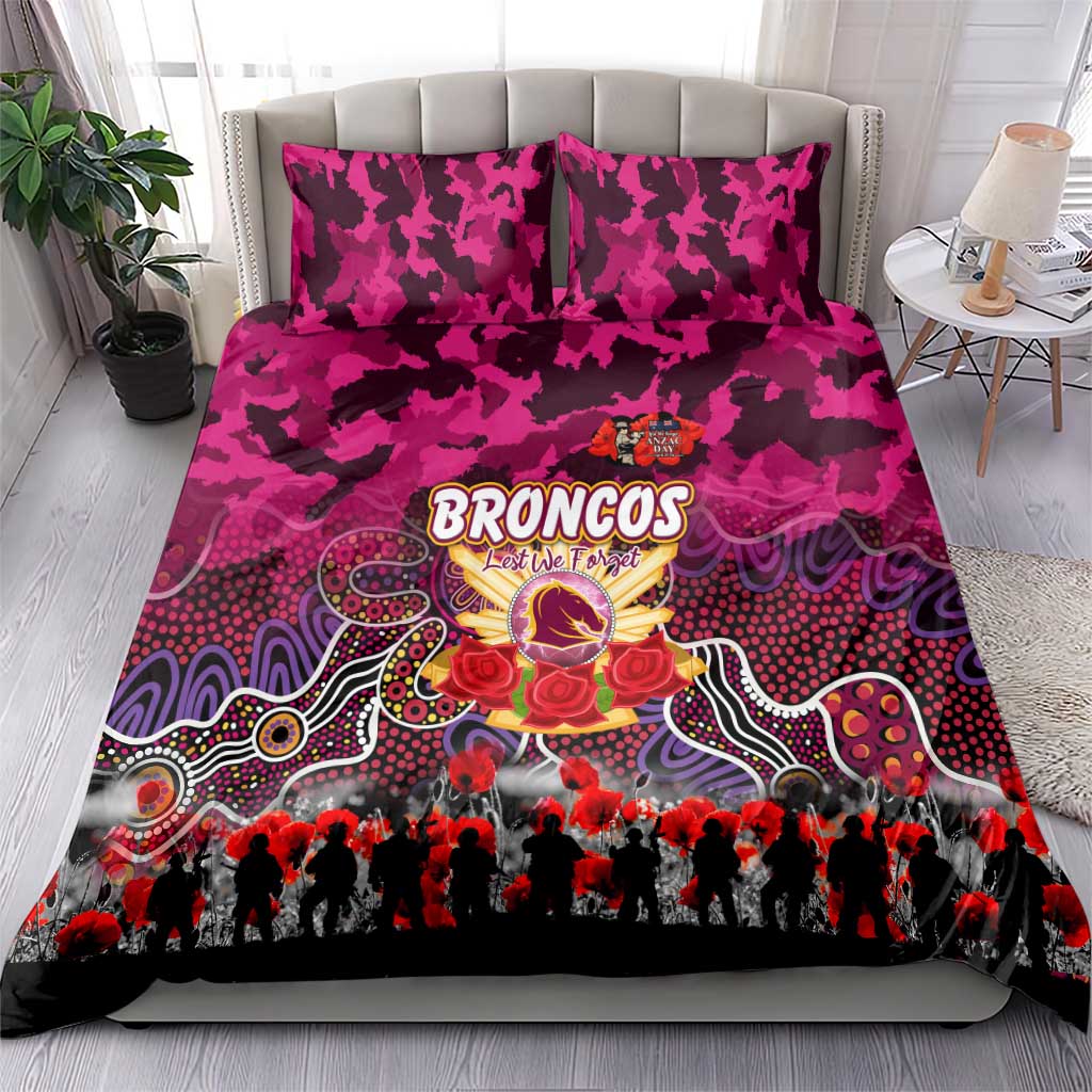 Broncos ANZAC Day Bedding Set Australian Army - Lest We Forget