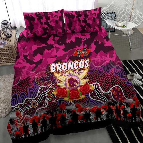 Broncos ANZAC Day Bedding Set Australian Army - Lest We Forget
