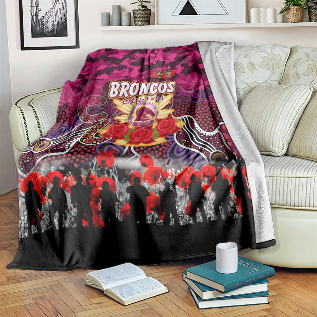 Broncos ANZAC Day Blanket Australian Army - Lest We Forget