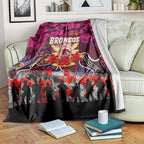 Broncos ANZAC Day Blanket Australian Army - Lest We Forget