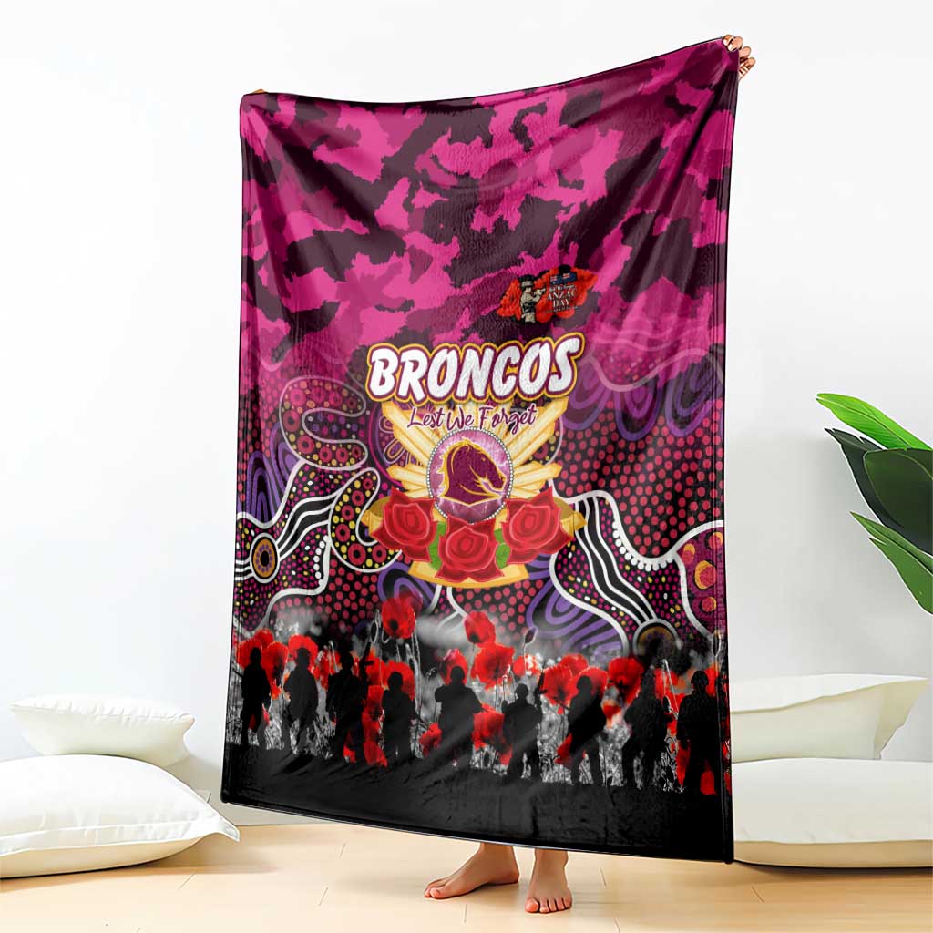 Broncos ANZAC Day Blanket Australian Army - Lest We Forget