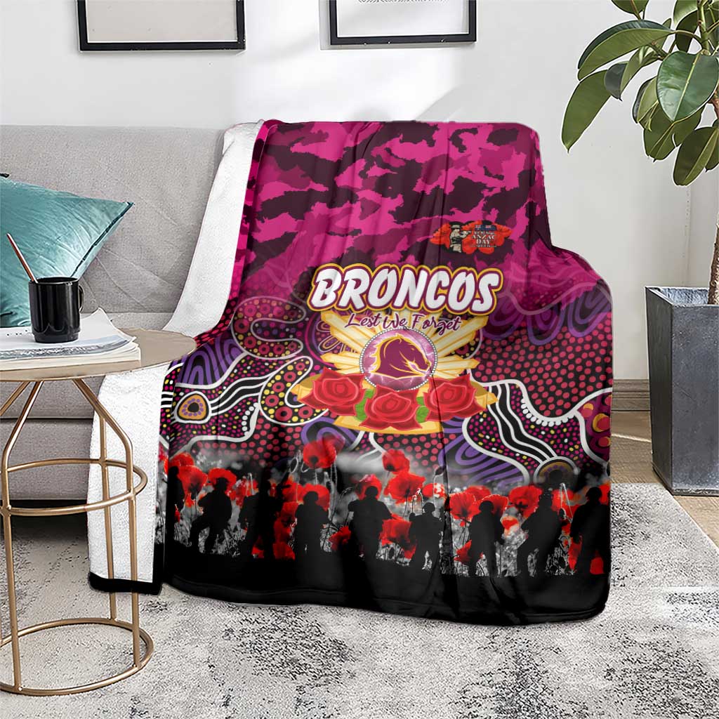 Broncos ANZAC Day Blanket Australian Army - Lest We Forget