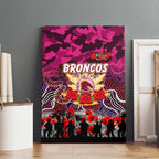 Broncos ANZAC Day Canvas Wall Art Australian Army - Lest We Forget