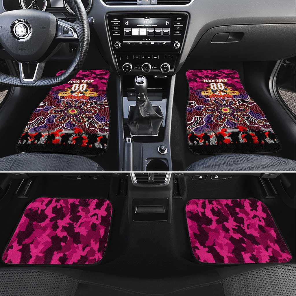 Broncos ANZAC Day Car Mats Australian Army - Lest We Forget