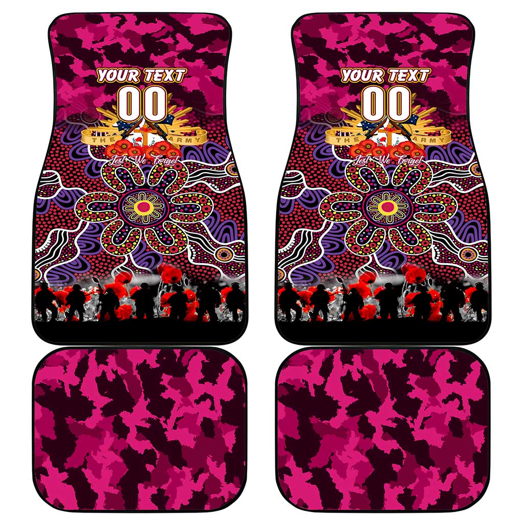 Broncos ANZAC Day Car Mats Australian Army - Lest We Forget