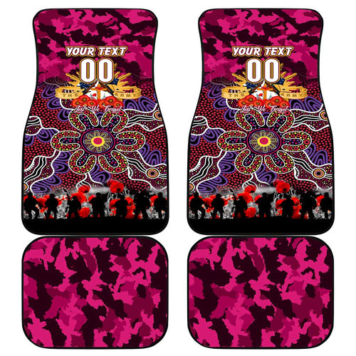 Broncos ANZAC Day Car Mats Australian Army - Lest We Forget