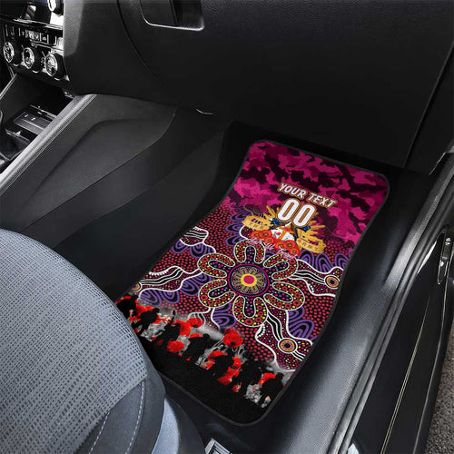 Broncos ANZAC Day Car Mats Australian Army - Lest We Forget