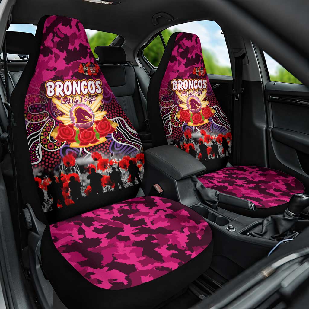 Broncos ANZAC Day Car Seat Cover Australian Army - Lest We Forget