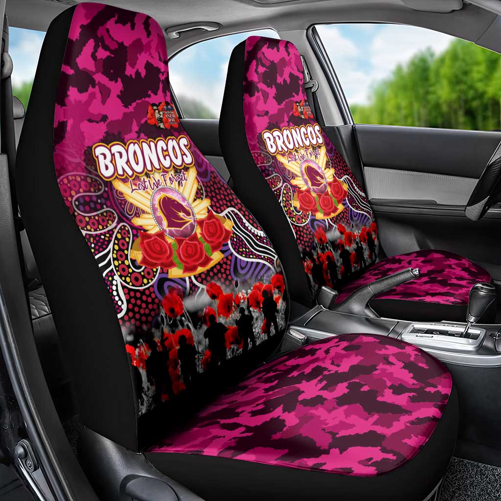 Broncos ANZAC Day Car Seat Cover Australian Army - Lest We Forget
