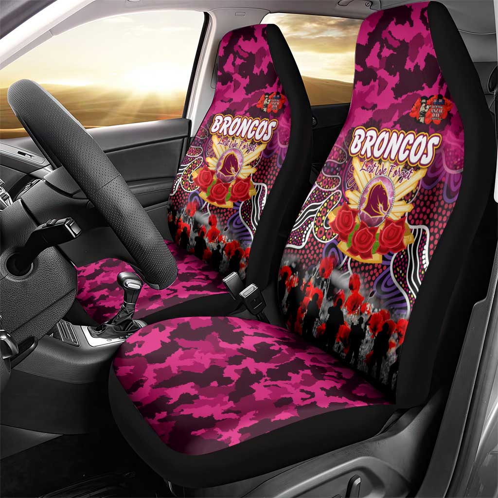 Broncos ANZAC Day Car Seat Cover Australian Army - Lest We Forget