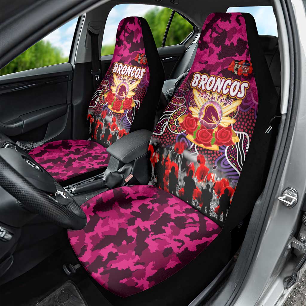 Broncos ANZAC Day Car Seat Cover Australian Army - Lest We Forget