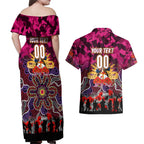 Personalized Broncos ANZAC Day Couples Matching Off Shoulder Maxi Dress and Hawaiian Shirt Australian Army - Lest We Forget