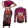 Personalized Broncos ANZAC Day Couples Matching Short Sleeve Bodycon Dress and Long Sleeve Button Shirt Australian Army - Lest We Forget
