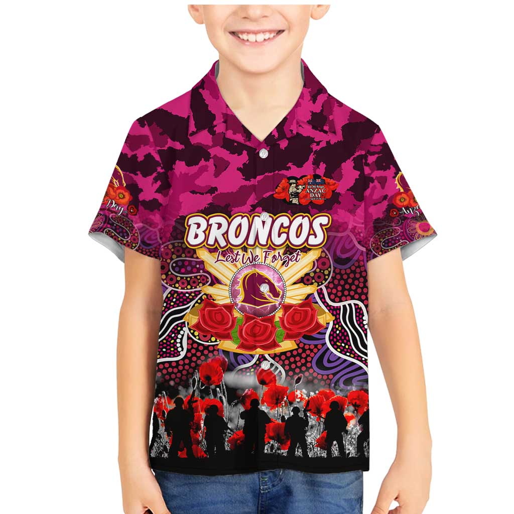 Personalized Broncos ANZAC Day Family Matching Mermaid Dress and Hawaiian Shirt Australian Army - Lest We Forget