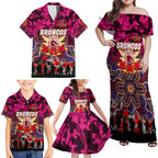 Personalized Broncos ANZAC Day Family Matching Off Shoulder Maxi Dress and Hawaiian Shirt Australian Army - Lest We Forget