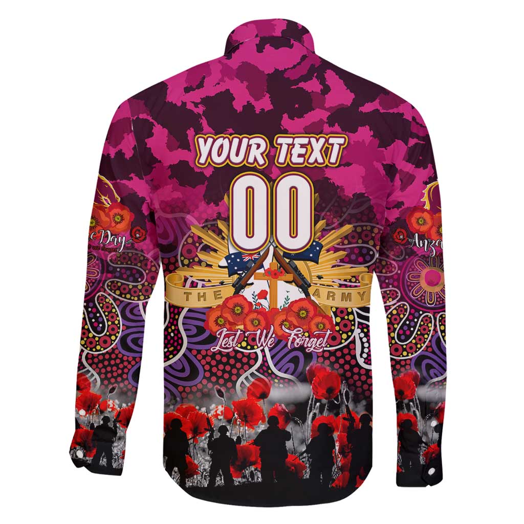 Personalized Broncos ANZAC Day Family Matching Off Shoulder Maxi Dress and Hawaiian Shirt Australian Army - Lest We Forget