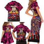 Personalized Broncos ANZAC Day Family Matching Short Sleeve Bodycon Dress and Hawaiian Shirt Australian Army - Lest We Forget