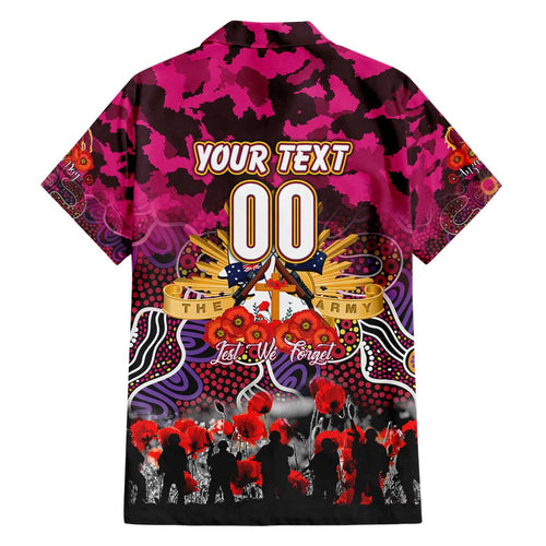 Personalized Broncos ANZAC Day Family Matching Short Sleeve Bodycon Dress and Hawaiian Shirt Australian Army - Lest We Forget