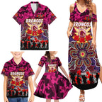 Personalized Broncos ANZAC Day Family Matching Summer Maxi Dress and Hawaiian Shirt Australian Army - Lest We Forget