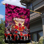 Broncos ANZAC Day Garden Flag Australian Army - Lest We Forget