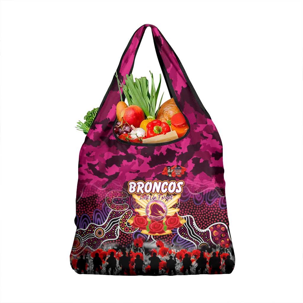 Broncos ANZAC Day Grocery Bag Australian Army - Lest We Forget