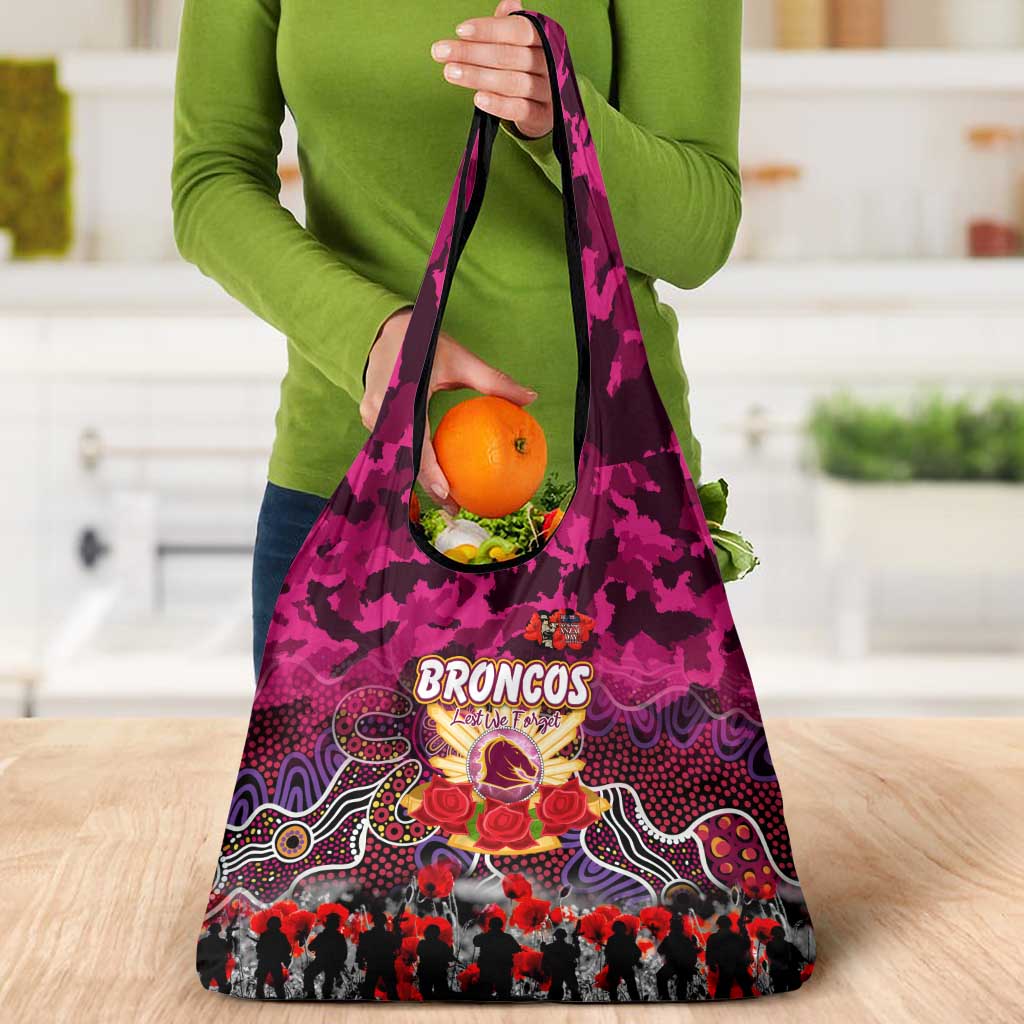 Broncos ANZAC Day Grocery Bag Australian Army - Lest We Forget