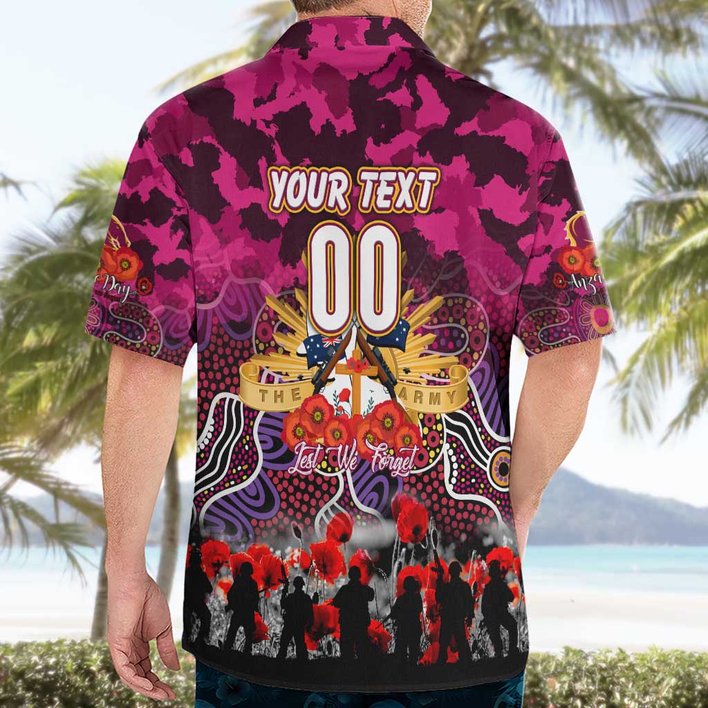 Personalized Broncos ANZAC Day Hawaiian Shirt Australian Army - Lest We Forget