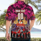 Personalized Broncos ANZAC Day Hawaiian Shirt Australian Army - Lest We Forget