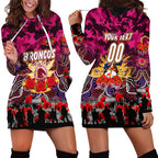 Personalized Broncos ANZAC Day Hoodie Dress Australian Army - Lest We Forget