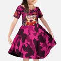 Personalized Broncos ANZAC Day Kid Short Sleeve Dress Australian Army - Lest We Forget
