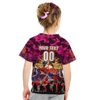 Personalized Broncos ANZAC Day Kid T Shirt Australian Army - Lest We Forget