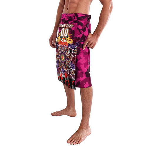 Personalized Broncos ANZAC Day Lavalava Australian Army - Lest We Forget