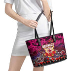 Broncos ANZAC Day Leather Tote Bag Australian Army - Lest We Forget