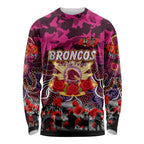 Personalized Broncos ANZAC Day Long Sleeve Shirt Australian Army - Lest We Forget