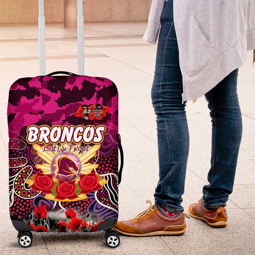 Broncos ANZAC Day Luggage Cover Australian Army - Lest We Forget