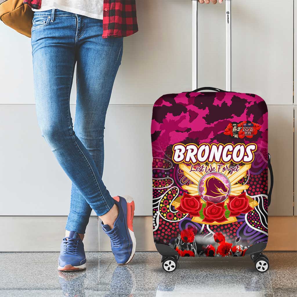 Broncos ANZAC Day Luggage Cover Australian Army - Lest We Forget