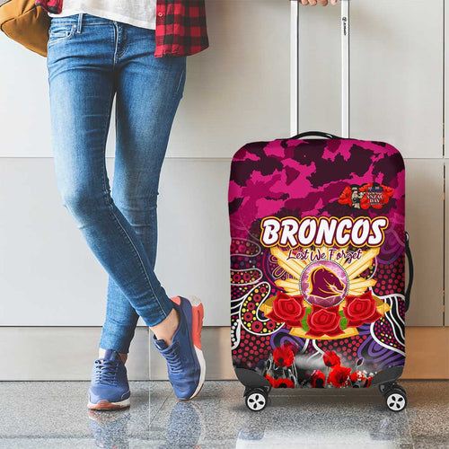 Broncos ANZAC Day Luggage Cover Australian Army - Lest We Forget
