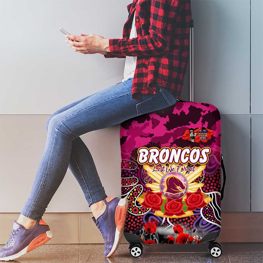Broncos ANZAC Day Luggage Cover Australian Army - Lest We Forget
