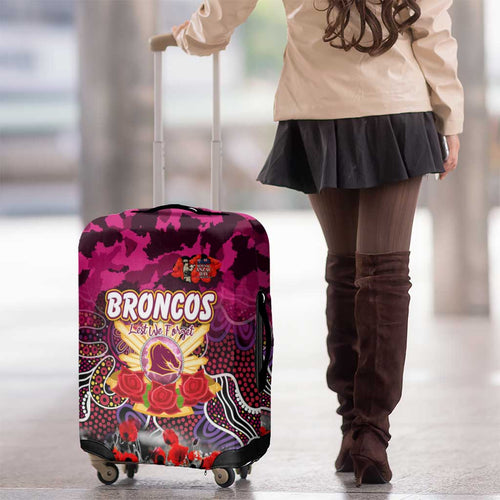 Broncos ANZAC Day Luggage Cover Australian Army - Lest We Forget